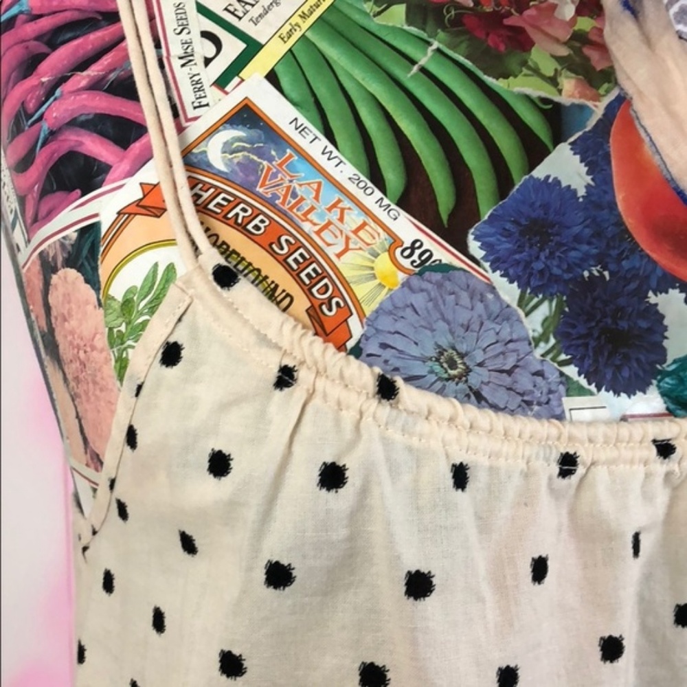 Madewell Scattered Polka Dot Tank Top Cami Broadwa - Picture 4 of 8